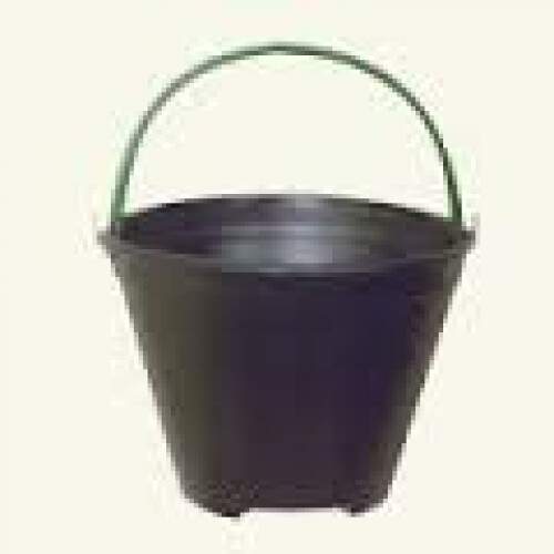 Balde Preto para Obra com Alça Verde