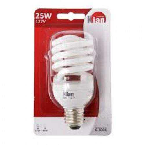 Lampada Eletro Espiral 25W 127V 2.7K KIAN