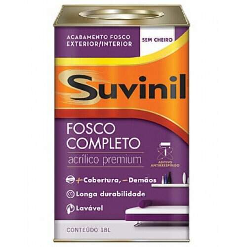 Tinta Suvinil Acrílica Mel Fosco 18 Lts