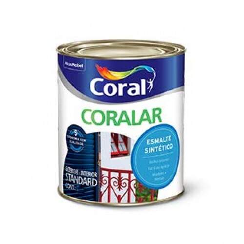 Tinta Esmalte Sintético Coralar 900ml Preto Fosco