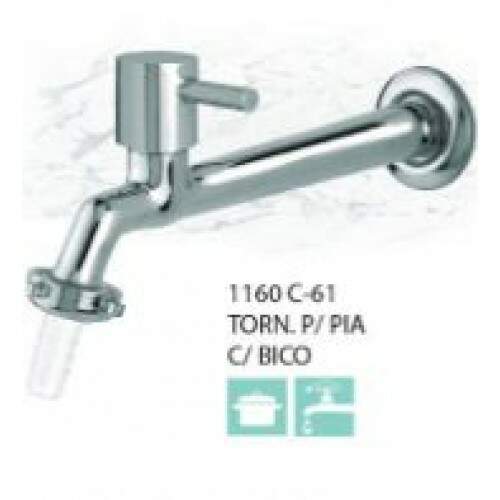 Torneira Pia 22CM Metal 1160 C-61 Balli