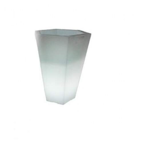 Vaso Cachepot Luminoso Sextavado Pequeno 0,49x029